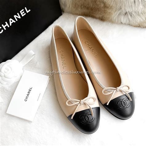 cheap chanel flats|chanel flats beige and black.